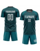 Best Pro Custom Aqua White-Black Sublimation Soccer Uniform Jersey Best Pro Custom Aqua White-Black Sublimation Soccer Uniform Jersey