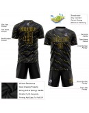 Best Pro Custom Black Black-Gold Sublimation Soccer Uniform Jersey Best Pro Custom Black Black-Gold Sublimation Soccer Uniform Jersey