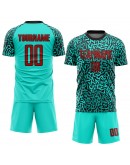 Best Pro Custom Aqua Red-Black Sublimation Soccer Uniform Jersey Best Pro Custom Aqua Red-Black Sublimation Soccer Uniform Jersey